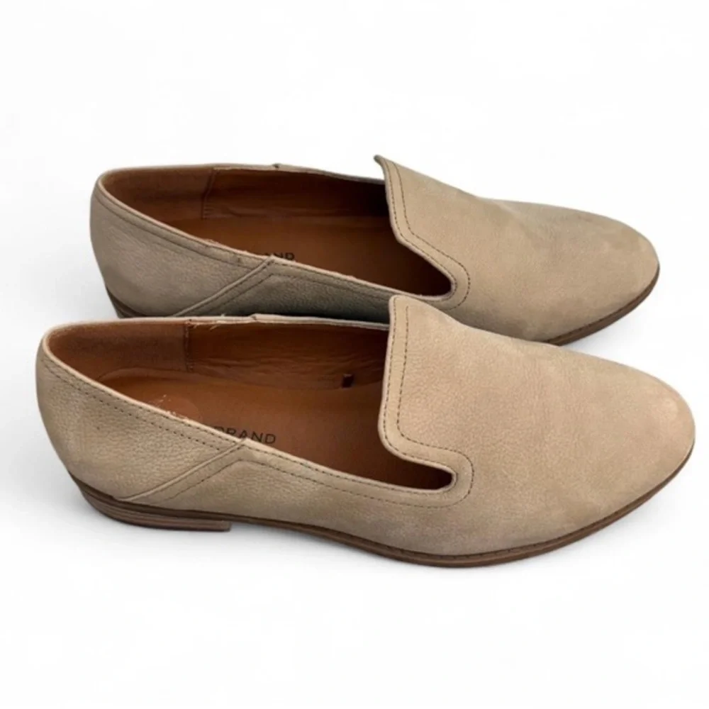 NWOT Women's Lucky Brand Cahill Leather‎ Slip On Loafer Flats Tan Size 6.5